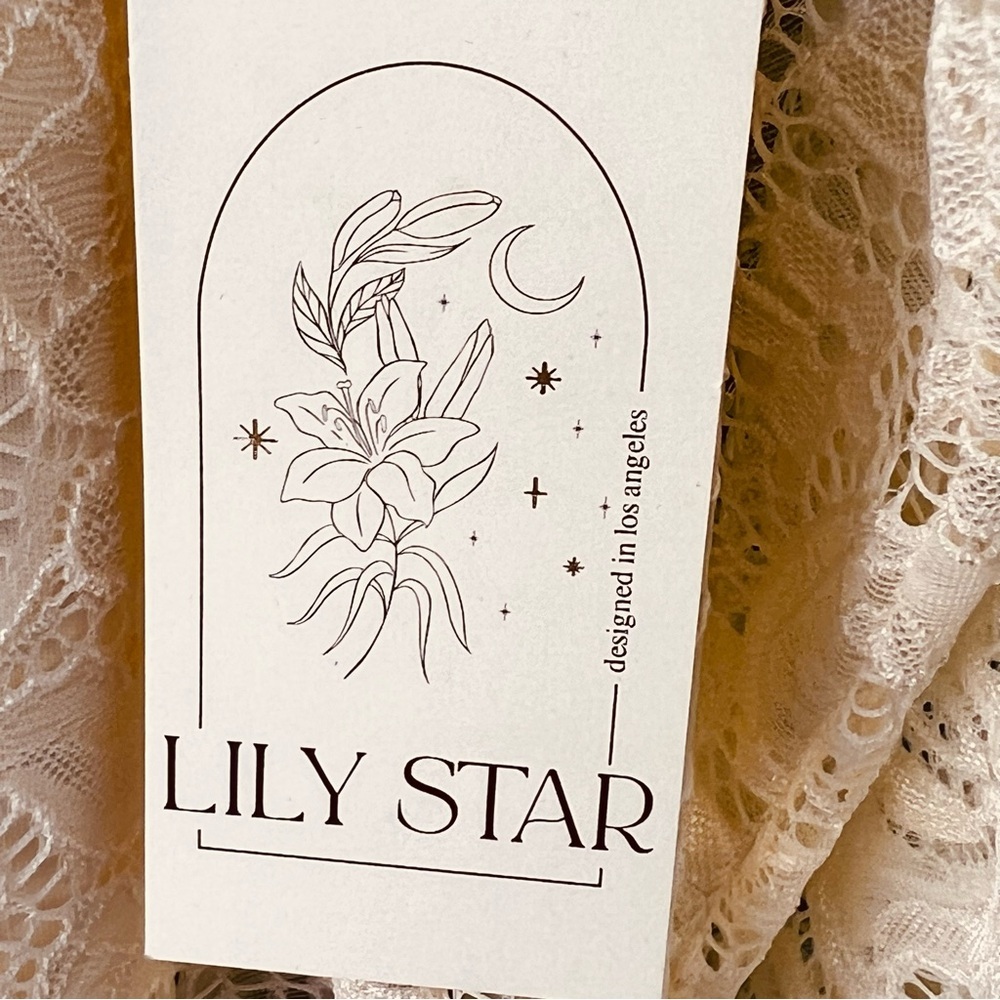 ROMANTIC FEMININE 2PC LACE BLOUSE SET CREAM SIZE SMALL LILLY STAR - Picture 3 of 11